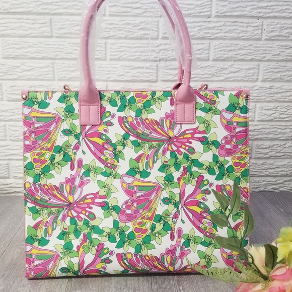 Trina Turk🦋 Butterfly Stripe Tote - Picture 3 of 14